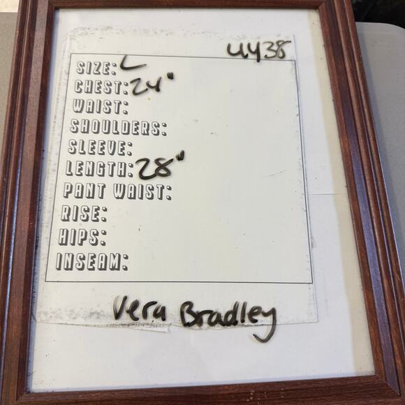 Vera Bradley Button Down Top Size Large Blue Floral Long Sleeve Lightweight - Picture 5 of 5